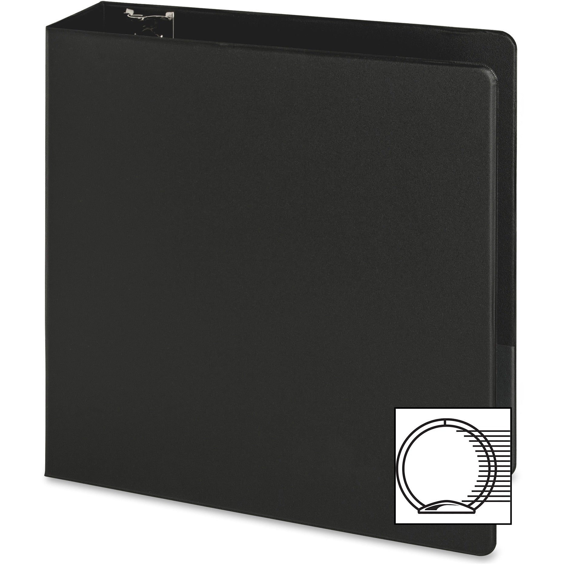 Binder, Round Ring, 3-Ring, 3", Black