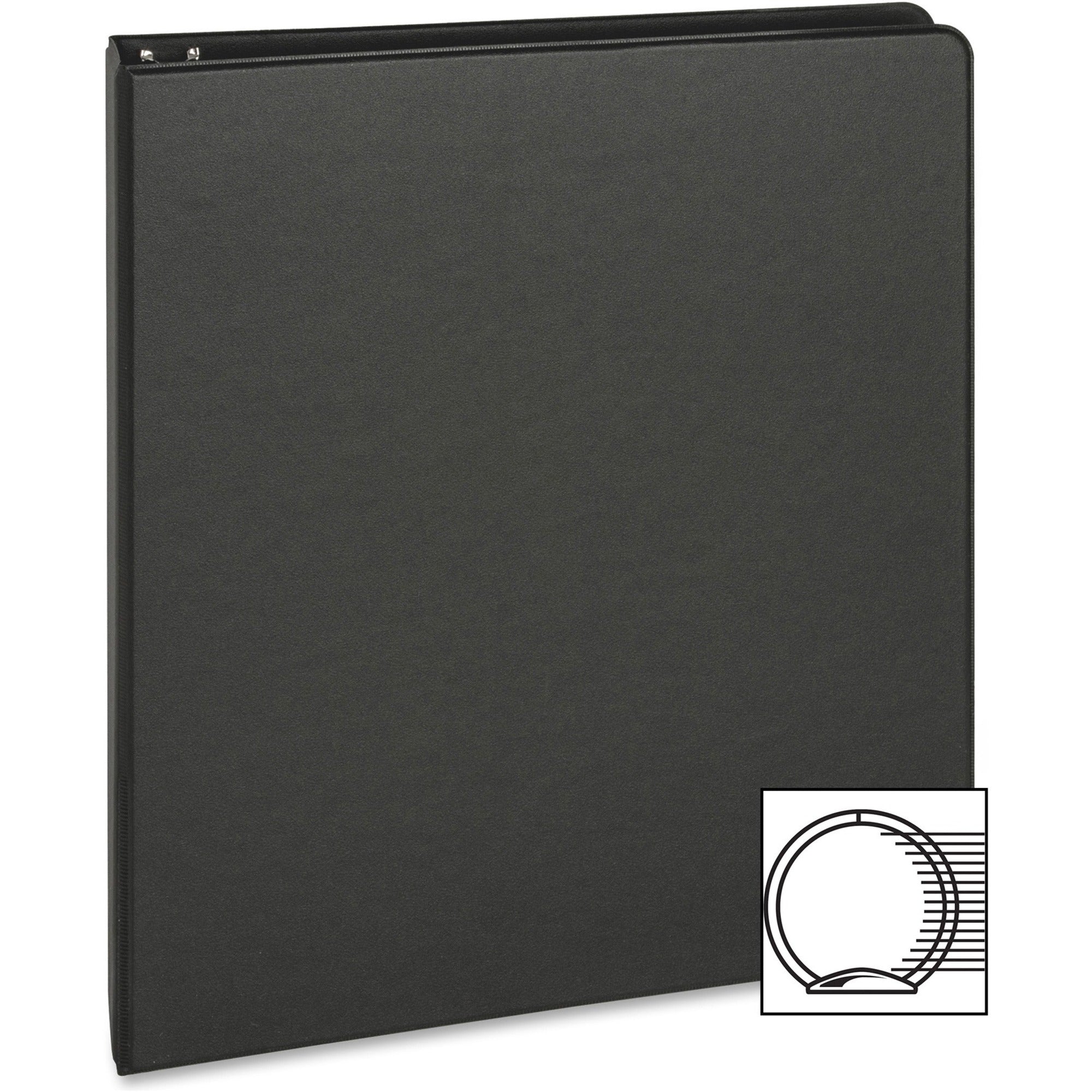 Binder, Round Ring, 3-Ring, 1.5", Black