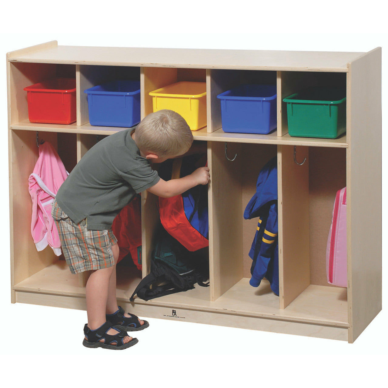 Toddler 5-Section Locker