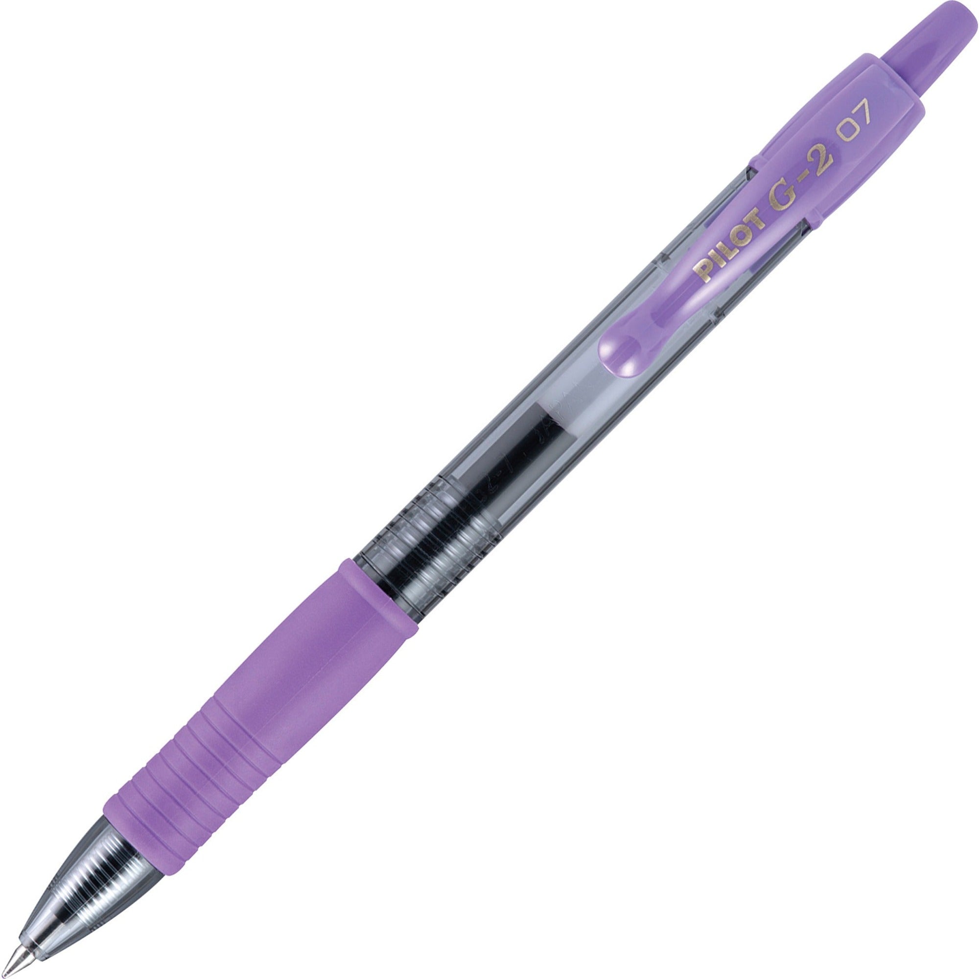 Purple Pilot G2 Retractable Gel Ink Rollerball Pens 12/pk