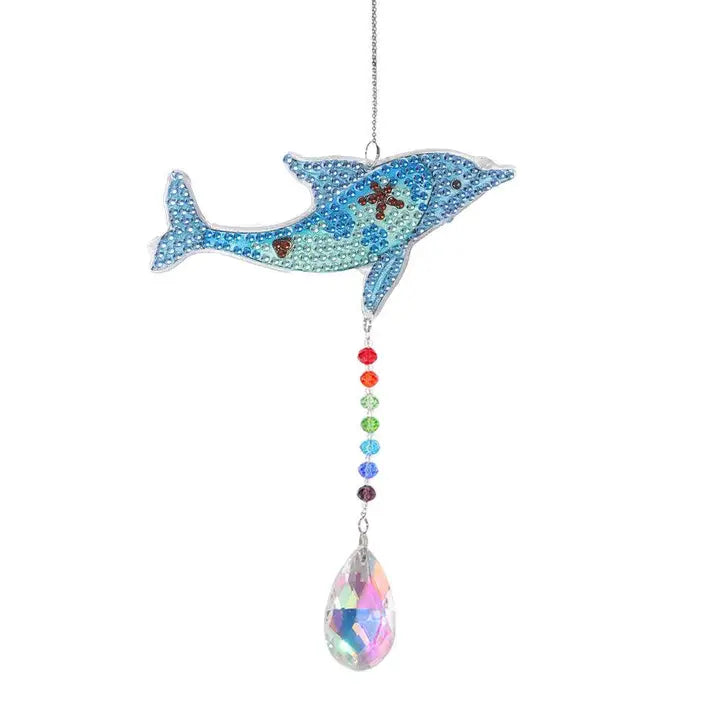 Dolphin Diamond Painting Suncatcher