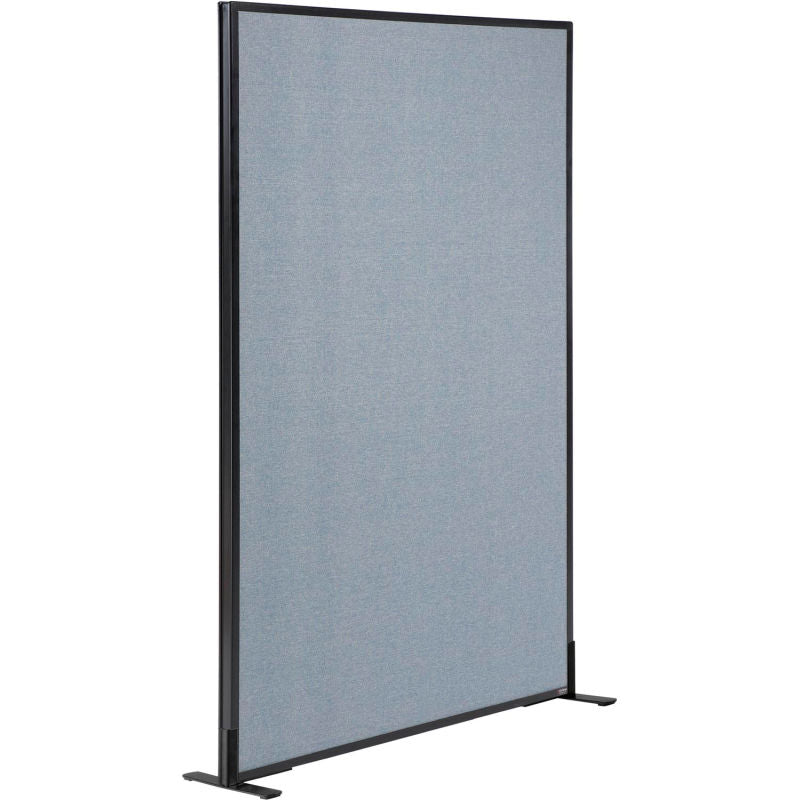 Freestanding Office Partition Panel, 48-1/4"W x 72"H, Blue