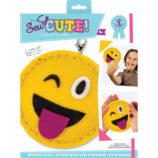 Sew Cute! Mini Felt Kit-Emoji One Eye Open