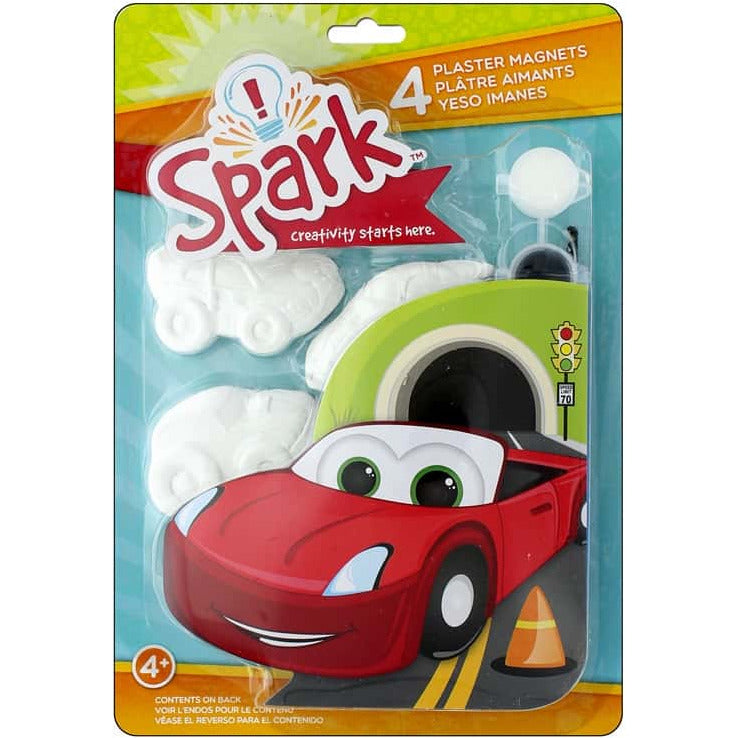 Colorbok Spark Plaster Magnets Kit - Cars