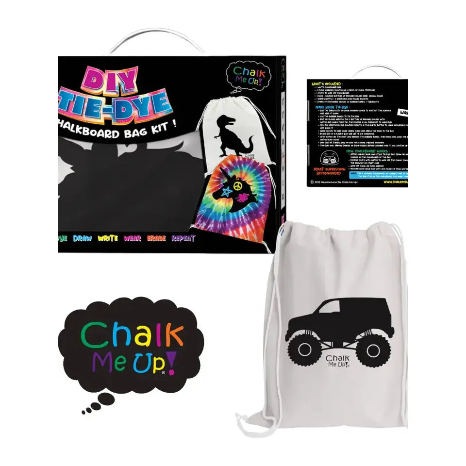 Diy Tie-Dye Monster Truck Chalkboard Bag Kit