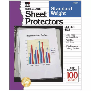 Heavy Weight Non Glare Sheet Protectors, Box of 100 - A1 School Supplies