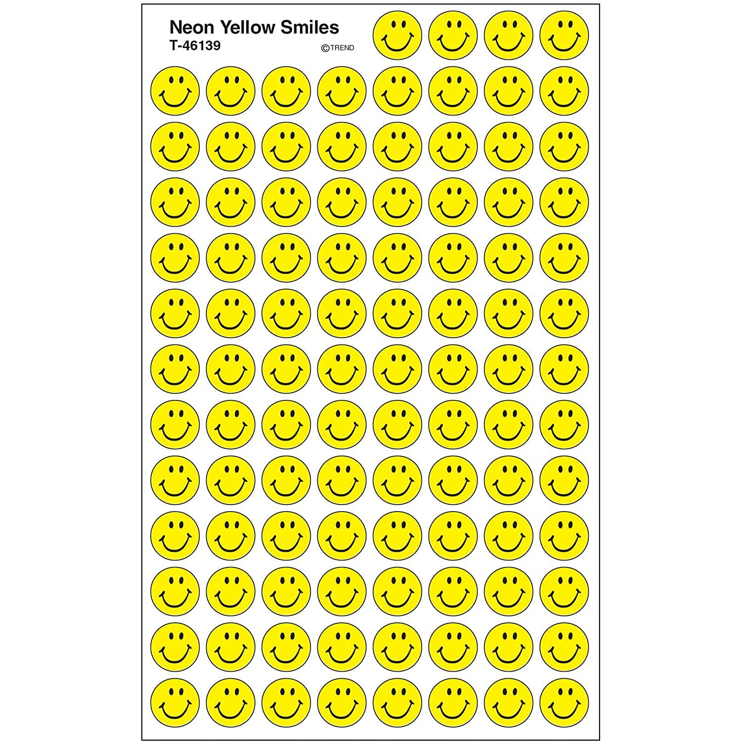 Neon Yellow Smiles superSpots® Stickers, 800 ct