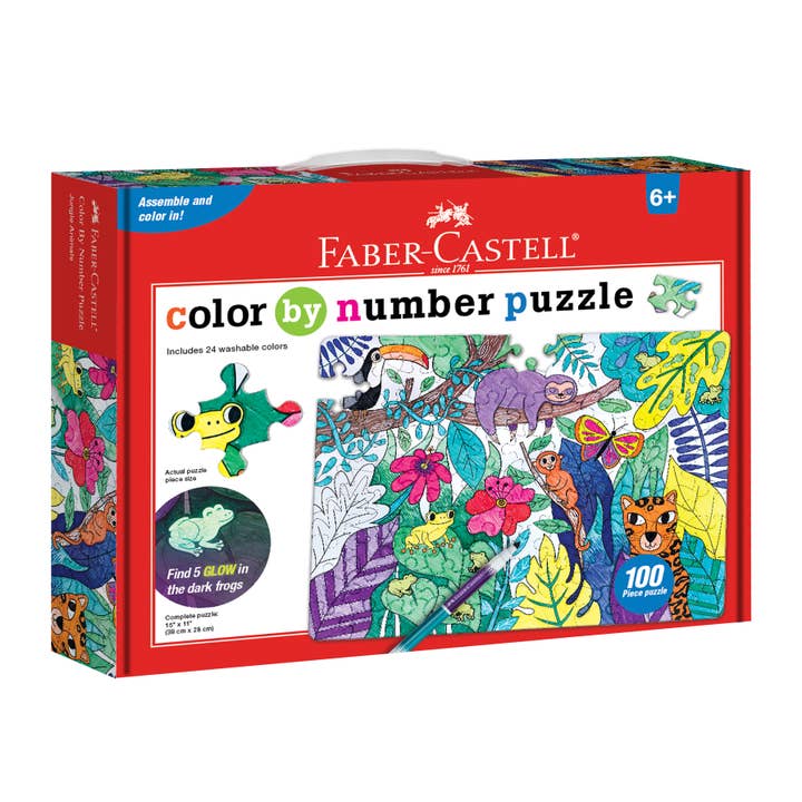 DIY Color By Number Puzzle - Jungle Animals