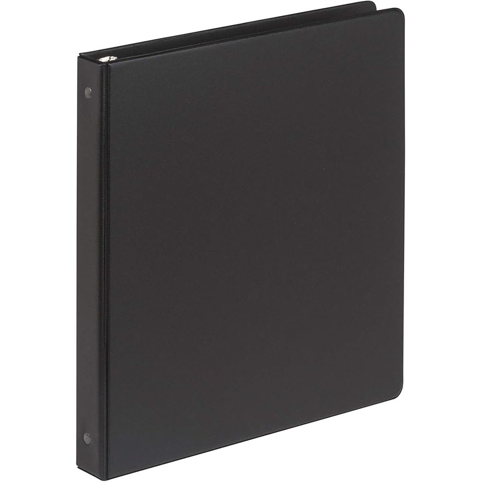 Samsill 1 Inch Value Document Storage 3 Ring Binder, Round Ring, 11 x 8.5 Inches, Black