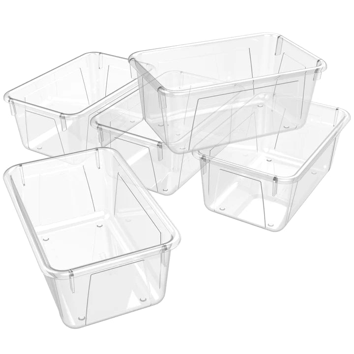 Small Cubby Bin, Clear (Pack of 5)