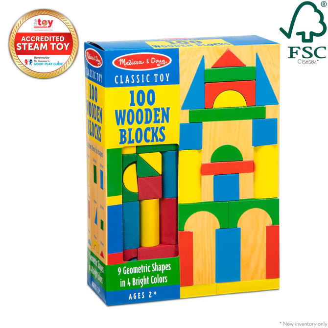 100 Piece Wood Blocks Set