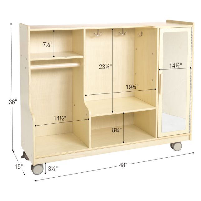 Mobile Deluxe Dress Up Storage Center