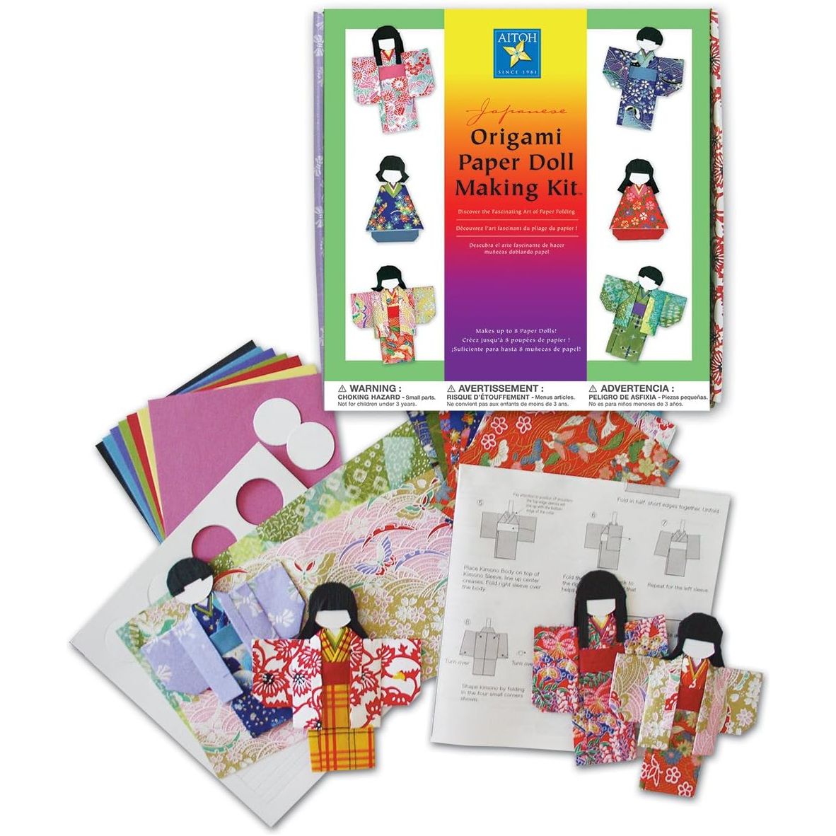 Aitoh Japanese Origami Paper Doll Making Kit