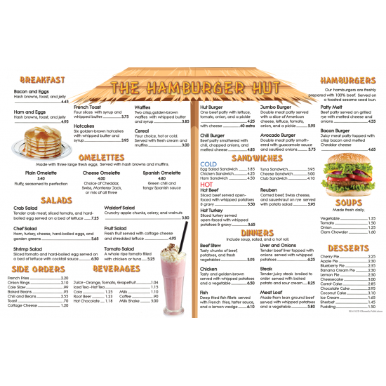 Menu Math: The Hamburger Hut Book, 6 Extra Menus Per Pack, 3 Packs