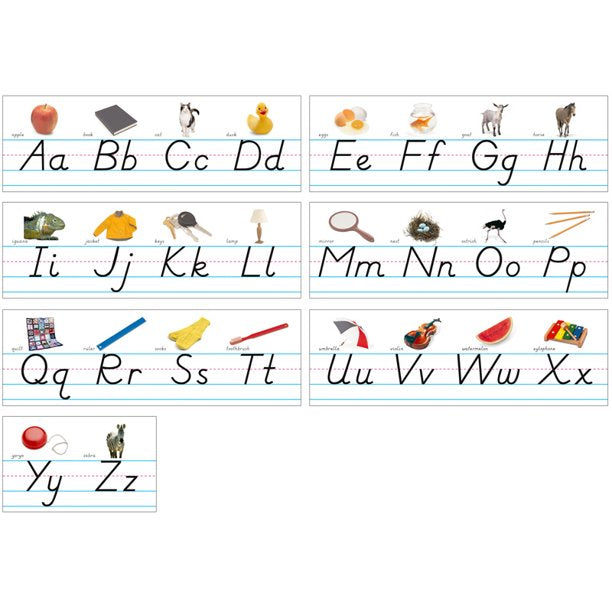 Photo & Modern Manuscript Alphabet Lines Bulletin Board Set, 2 Sets