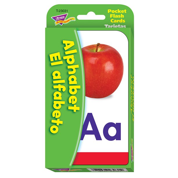 Alphabet/El Alfabeto (EN/SP) Pocket Flash Cards, 6 Packs