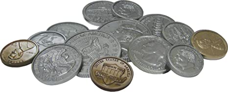 Play Money: Assorted Coins, Pack of 6