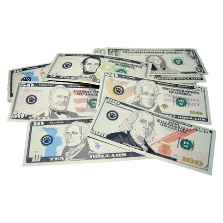 Play Money: Assorted Bills, 110 Per Pack, 6 Packs