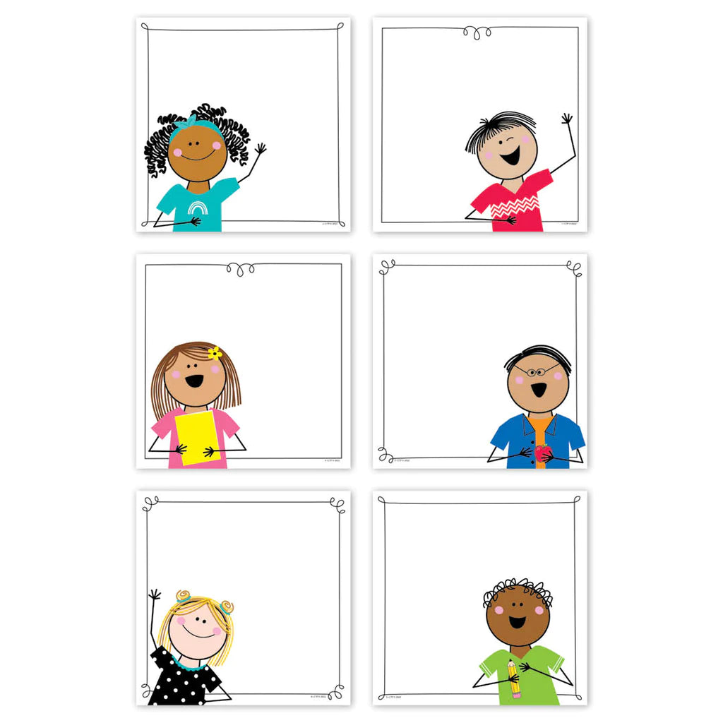 Stick Kids 6" Designer Cut-Outs, 36 Per Pack, 3 Packs