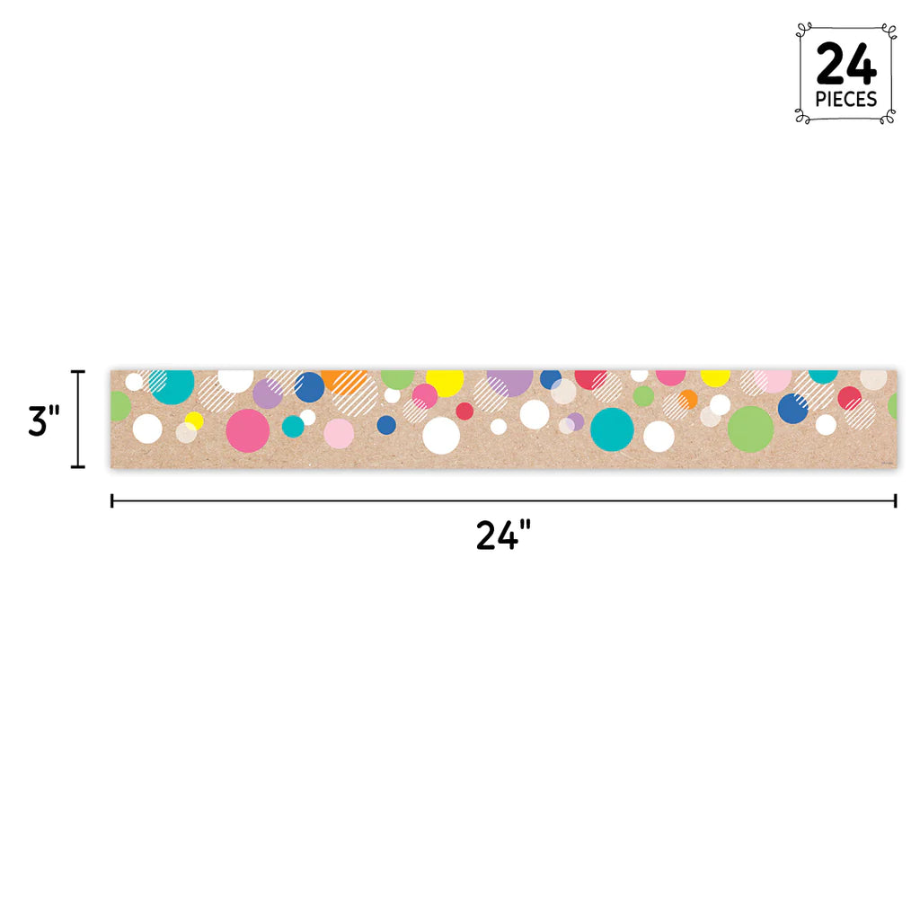 Krafty Pop Colorful Kraft Bubbles EZ Border, 48 Feet Per Pack, 3 Packs