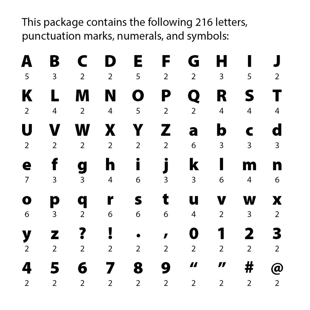 (2 Pk) Bubble Letter Designer Letter