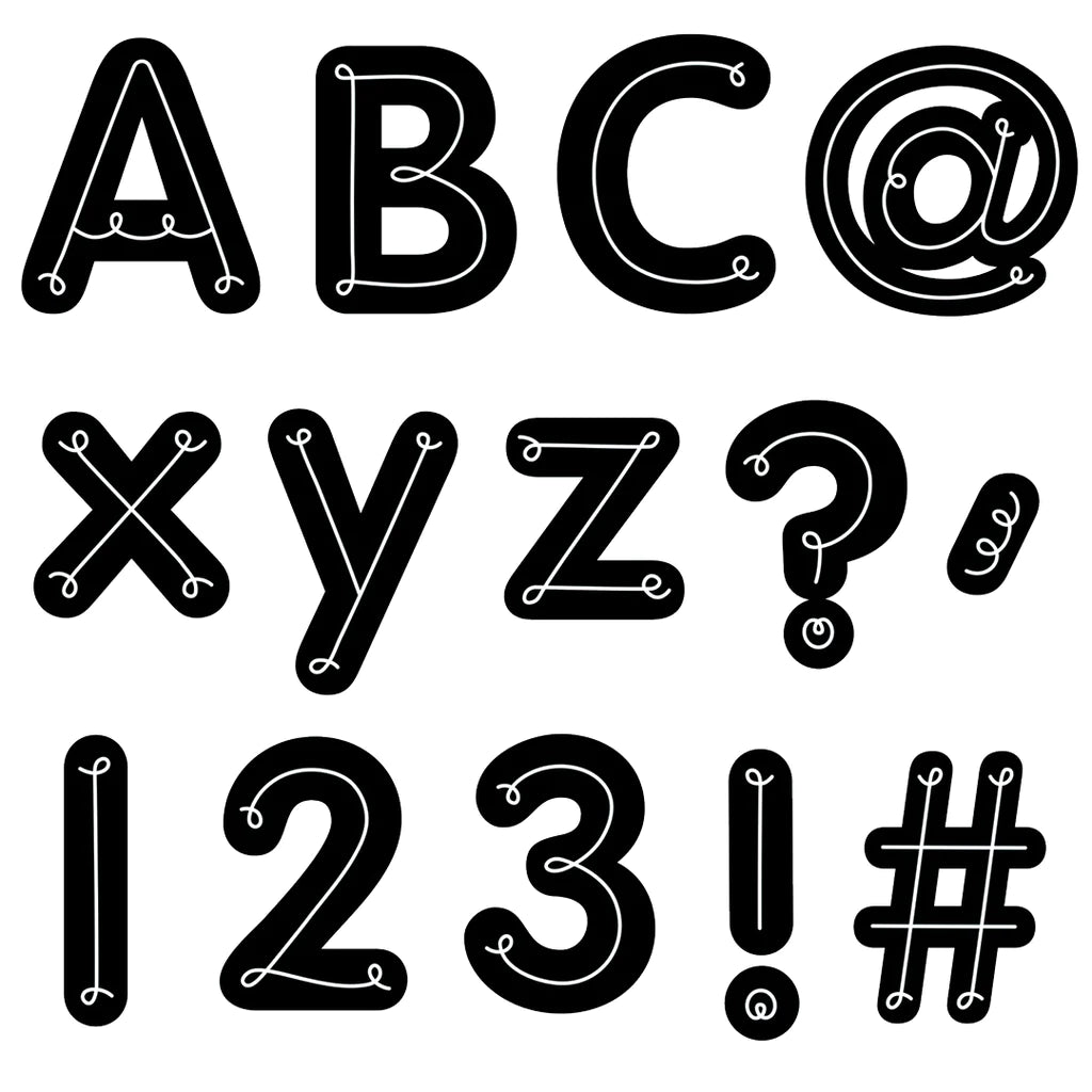 Core Decor Loop-de-Loop Designer Letters, 206 Pieces Per Pack, 2 Packs