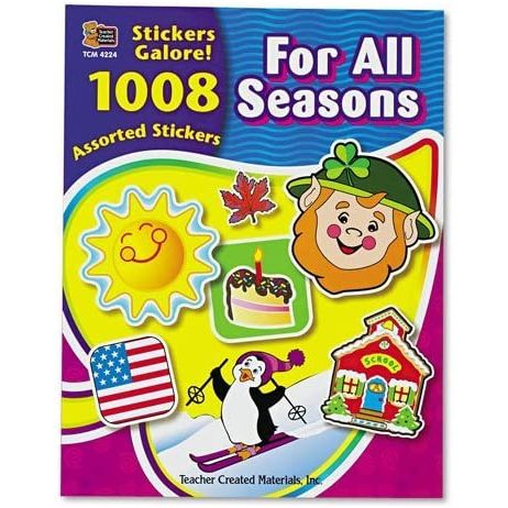 For All Seasons Sticker Book, 1008 Stickers Per Book, Pack of 2