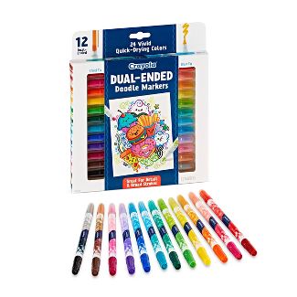 Doodle & Draw Dual-Ended Doodle Marker, 12 Per Pack, 2 Packs