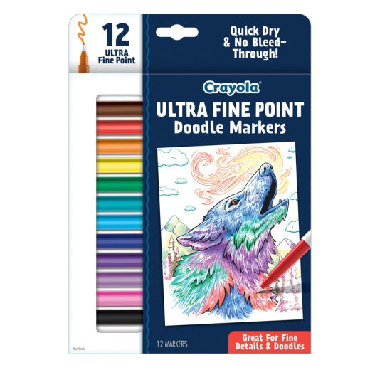 Doodle & Draw Ultra Fine Point Doodle Marker, 12 Per Pack, 2 Packs