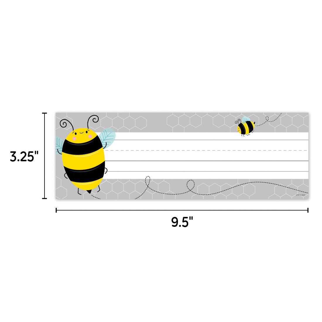 Busy Bees Name Plates, 9-1/4" x 3-1/4", 36 Per Pack, 6 Packs