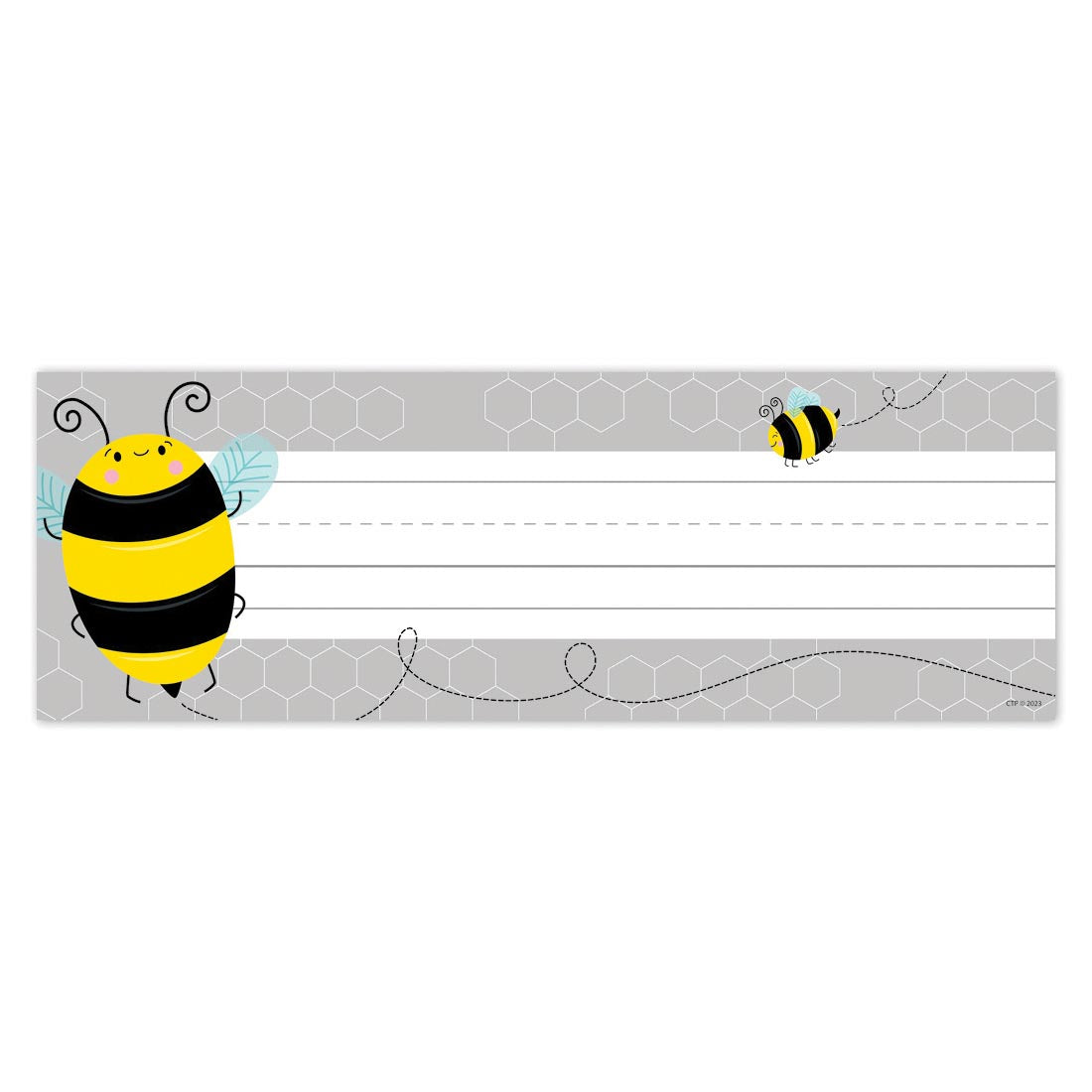 Busy Bees Name Plates, 9-1/4" x 3-1/4", 36 Per Pack, 6 Packs