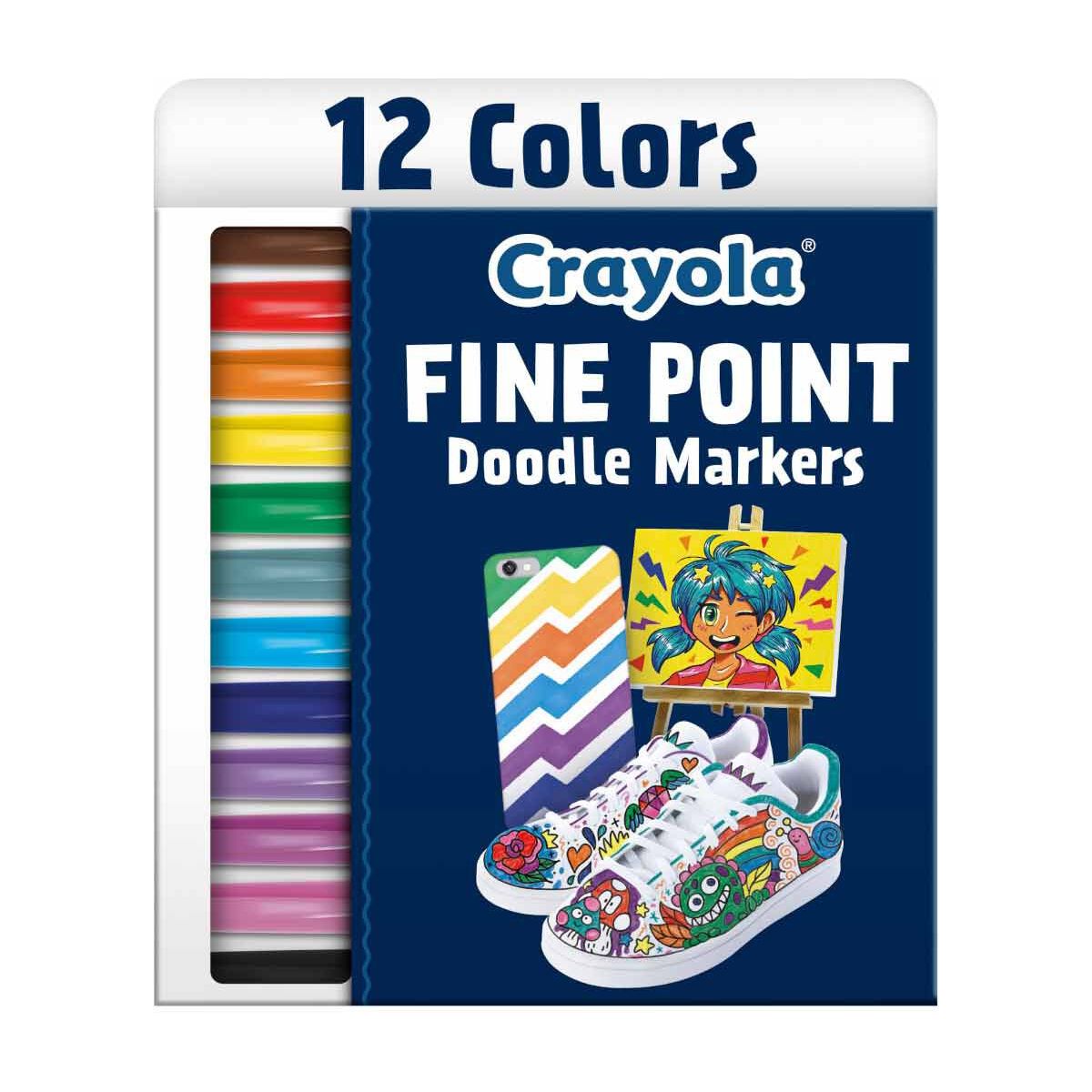 Doodle & Draw Fine Point Doodle Marker, 12 Per Pack, 2 Packs