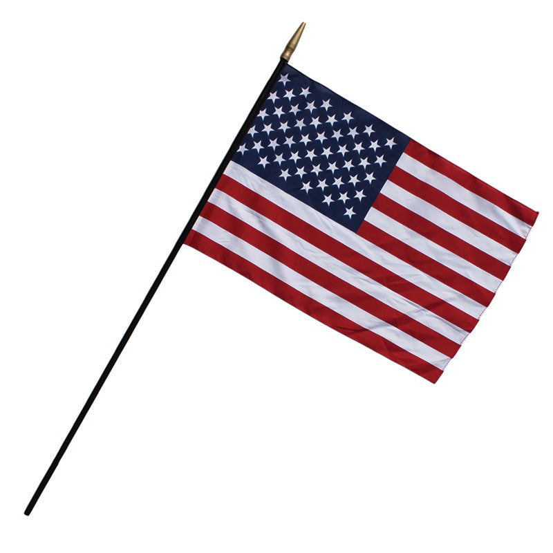 Nylon U.S. Classroom Flag, 12" x 18", Pack of 3