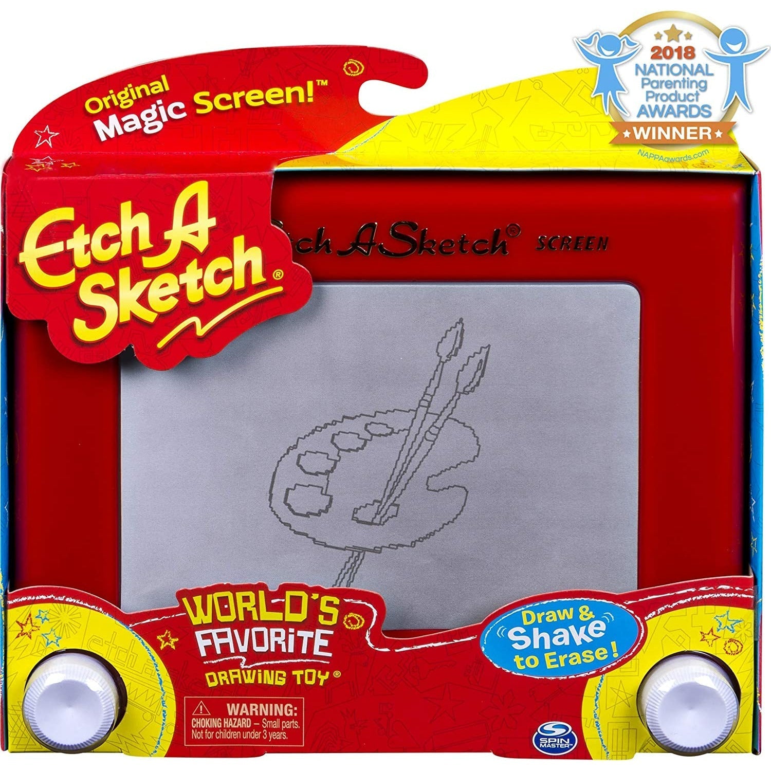 Etch A Sketch, Classic Red Drawing Toy with Magic Screen, for Ages 3 and Up