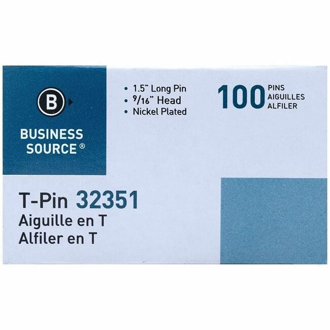 T-Pins 1.5" Long Pin 9/16" Head  100/pack
