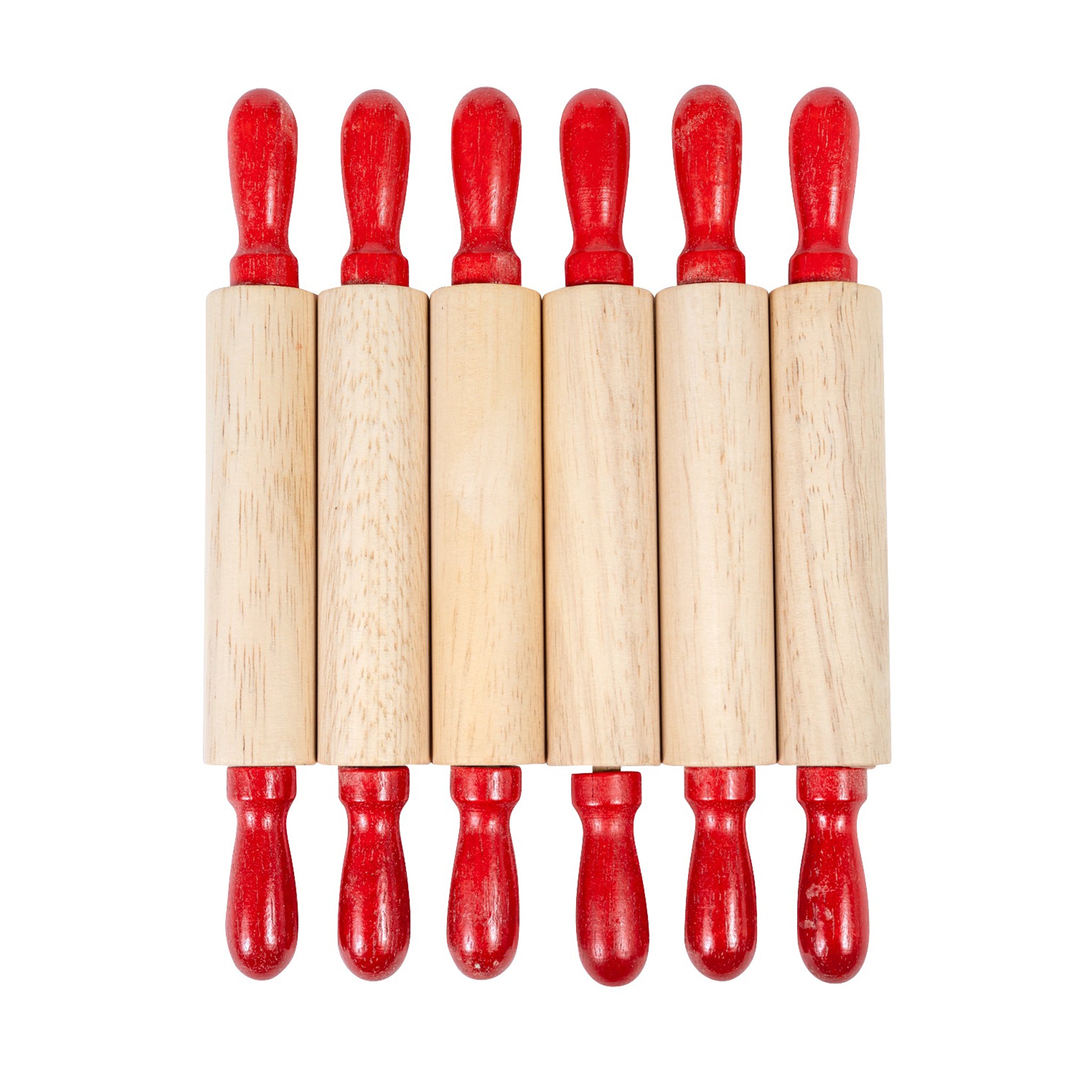 Mini Wooden Rolling Pins - Set of 6