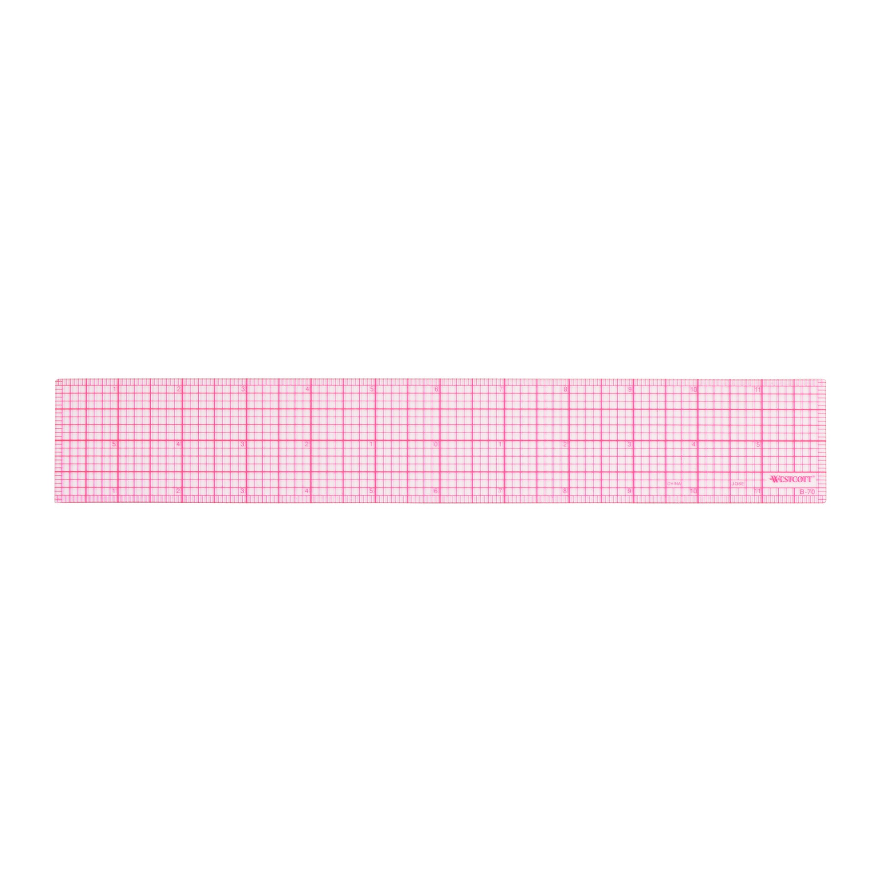 12" 8ths Beveled Grid Ruler, Pack of 6