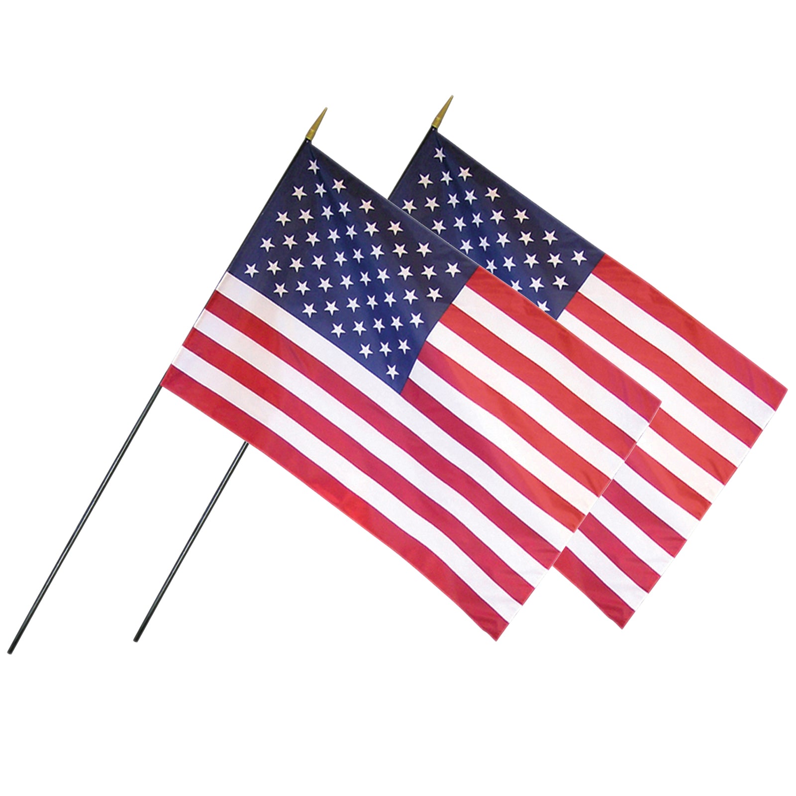 U.S. Classroom Flag, 24" x 36" with Staff, Pack of 2