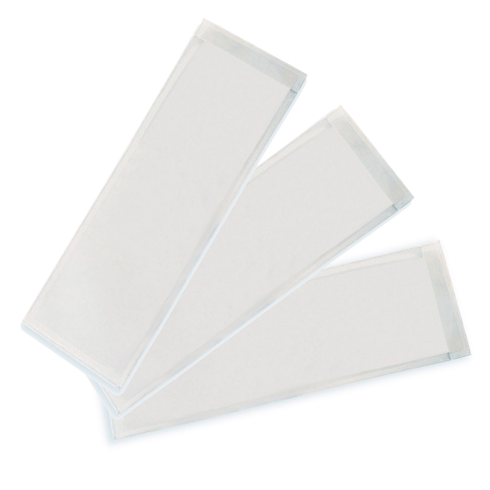 Clear View Self-Adhesive Extra Small Name Plate Pocket 3-1/4" x 10-1/2", 25 Per Pack, 2 Packs