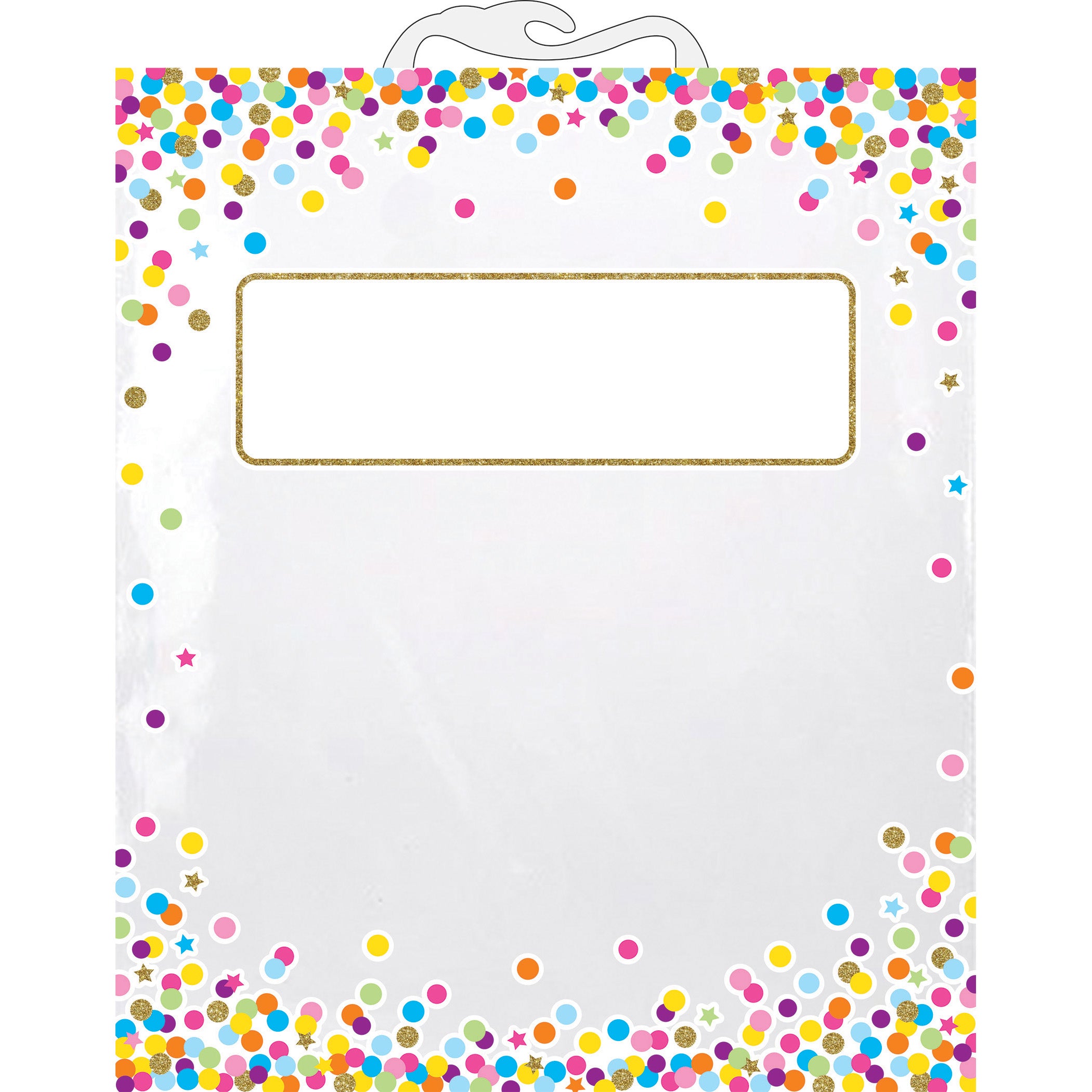 Hanging Confetti Pattern Storage/Book Bag, 10.5" x 12.5", Pack of 12