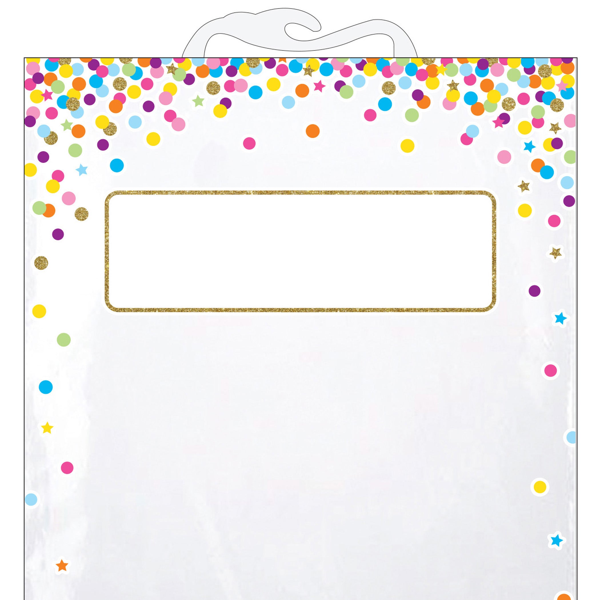 Hanging Confetti Pattern Storage/Book Bag, 11" x 16", Pack of 5