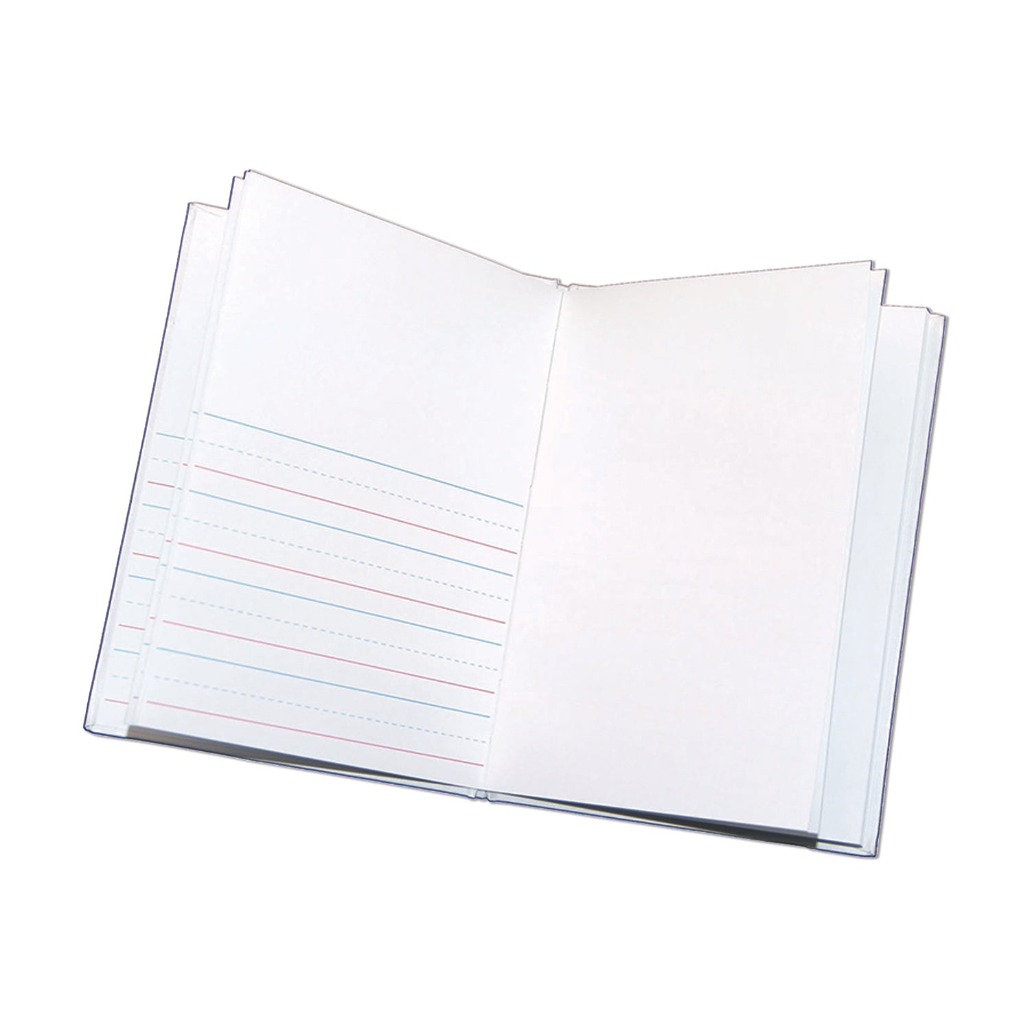 Hardcover Blank Book Primary Lined, 6" x 8" Portrait, White, Pack of 12