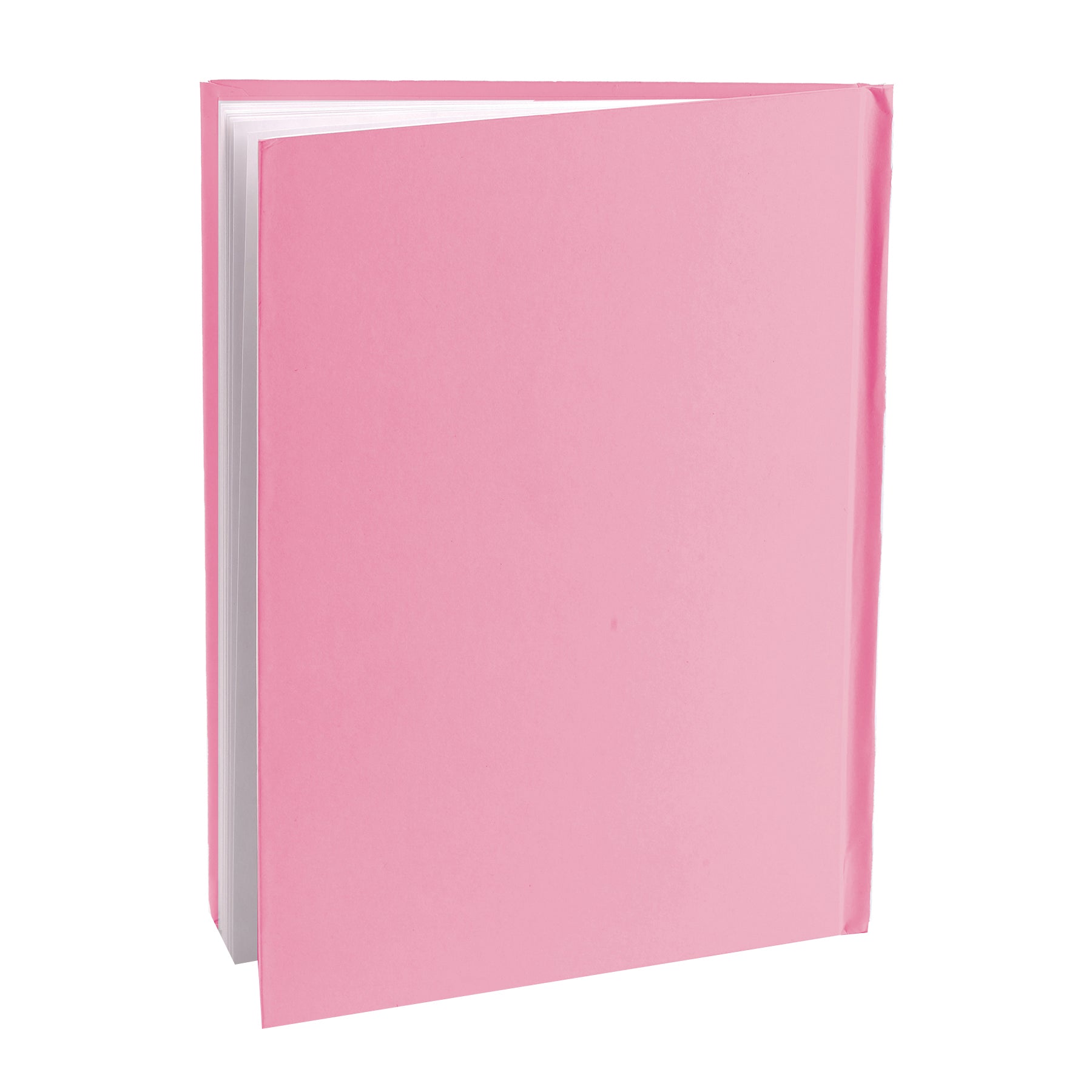 Pink Hardcover Blank Book, White Pages, 11"H x 8-1/2"W Portrait, 14 Sheets/28 Pages, Pack of 6