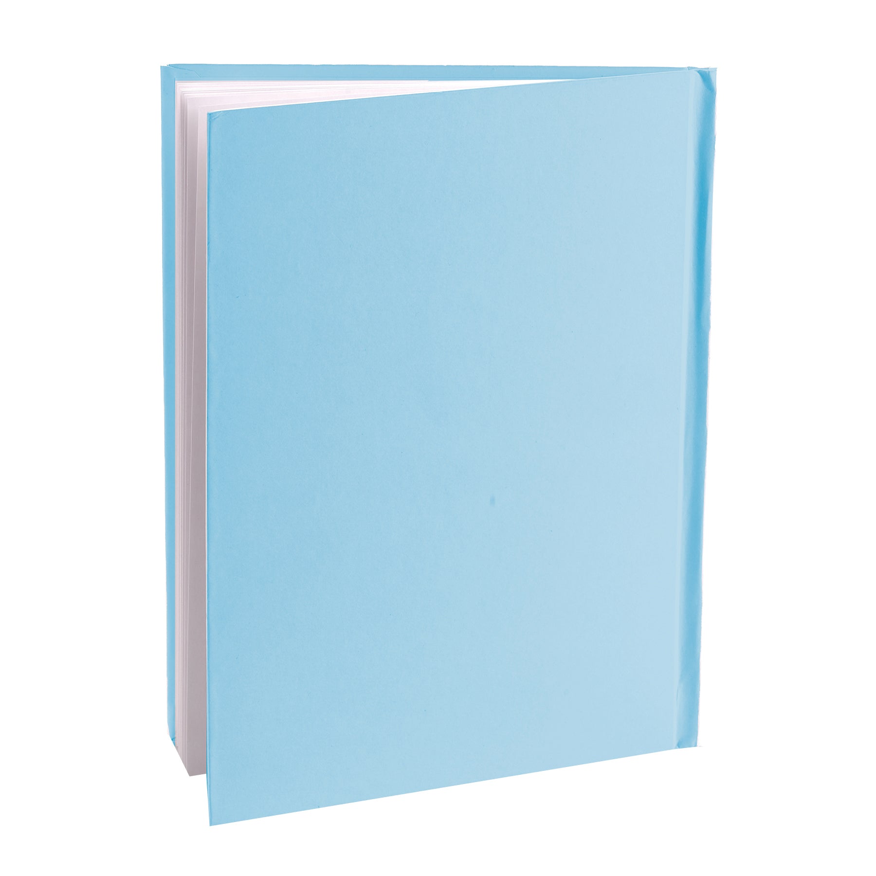 Blue Hardcover Blank Book, White Pages, 11"H x 8-1/2"W Portrait, 14 Sheets/28 Pages, Pack of 6