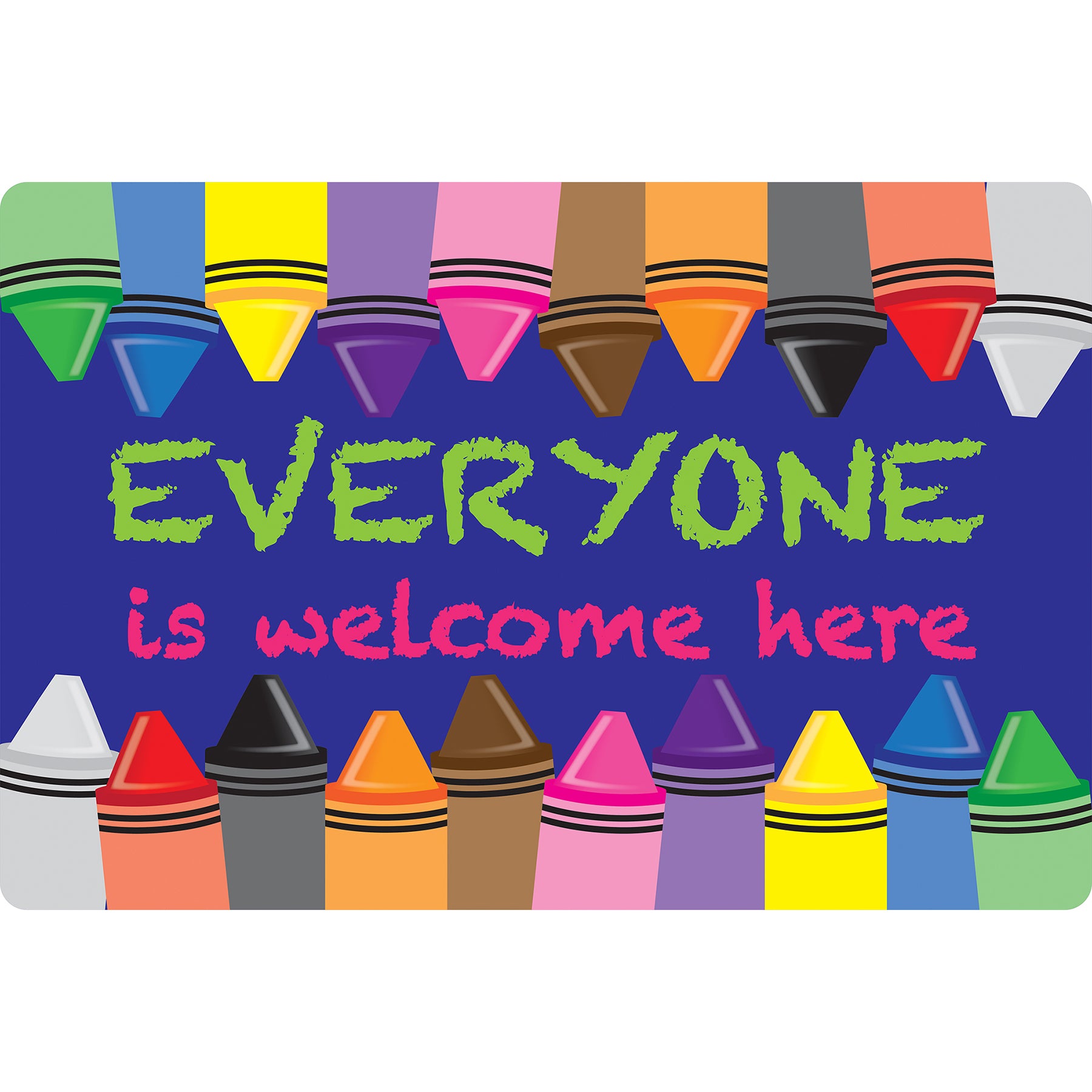 Computer Mouse Pad, 8" x 10", Everyone is Welcome Here, Crayons, Pack of 6