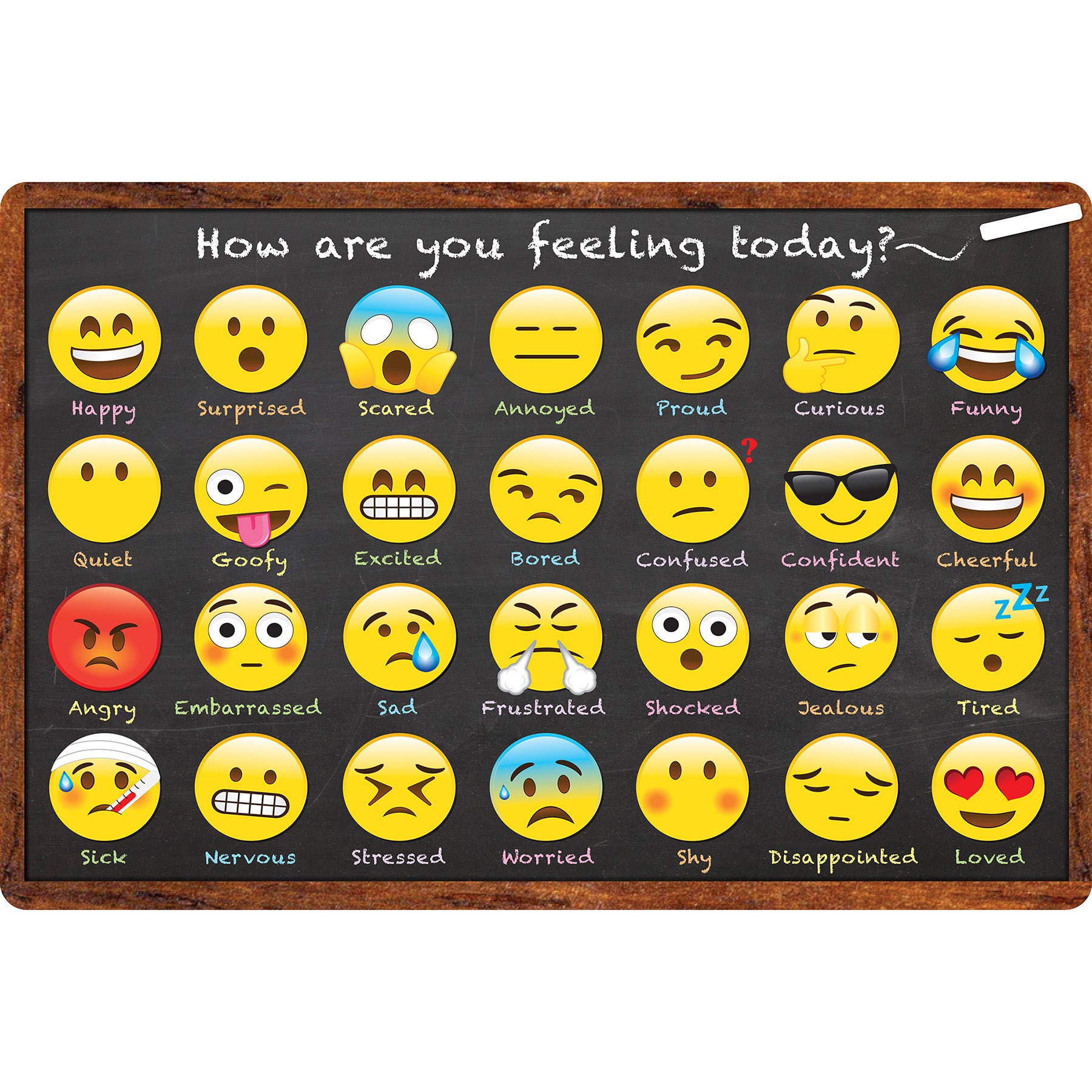 Computer Mouse Pad, 8" x 10", How are You Feeling, Pack of 6