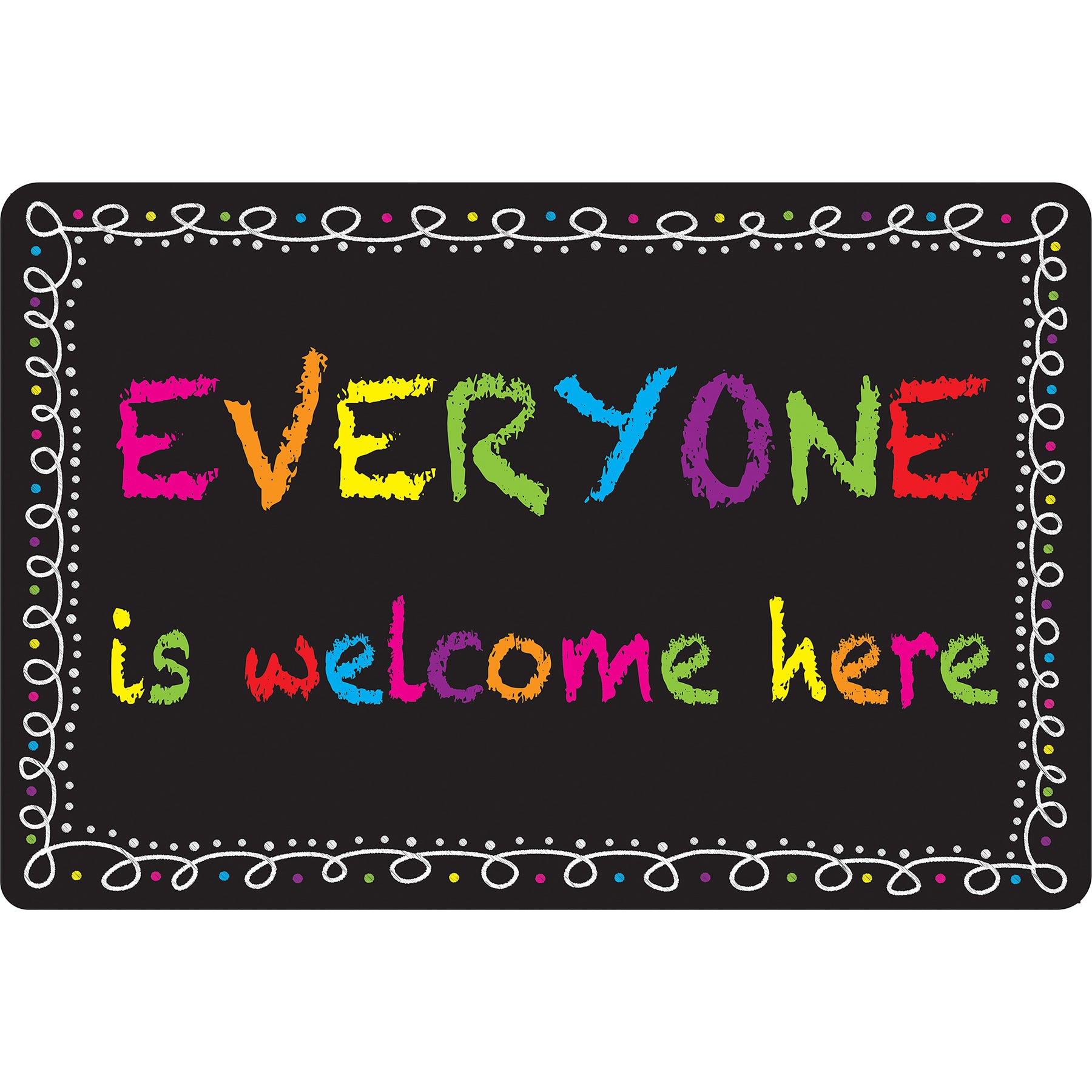 Computer Mouse Pad, 8" x 10", Everyone is Welcome Here, Chalk Loop, Pack of 6