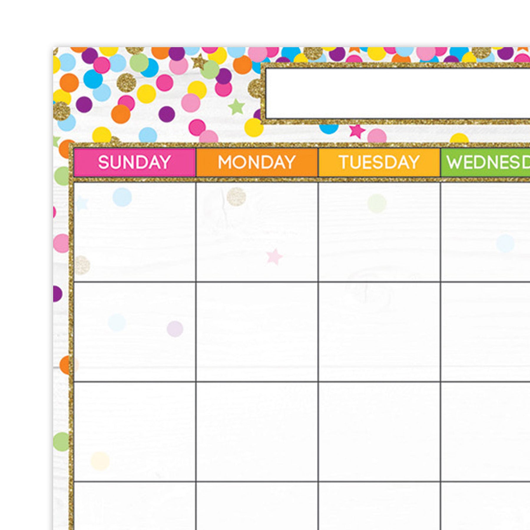 Smart Poly® PosterMat Pals™ Space Savers, 13" x 9-1/2", Calendar Confetti Style, Pack of 10