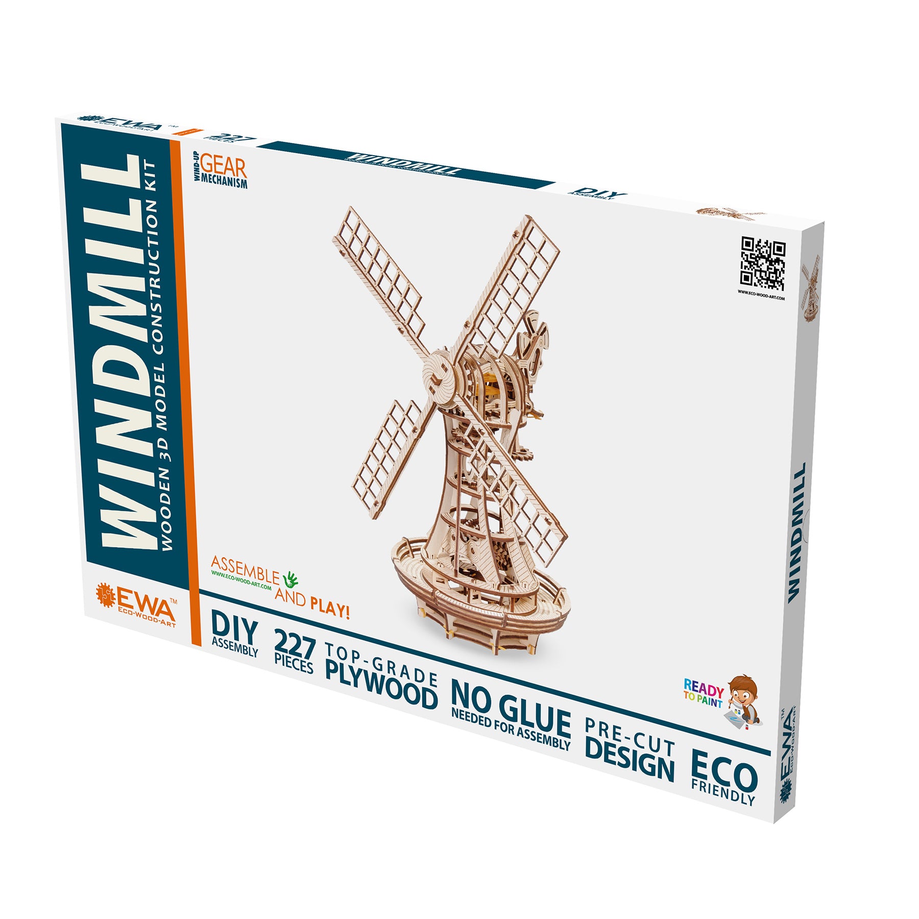 Windmill 3D Wooden STEM Construction Kit