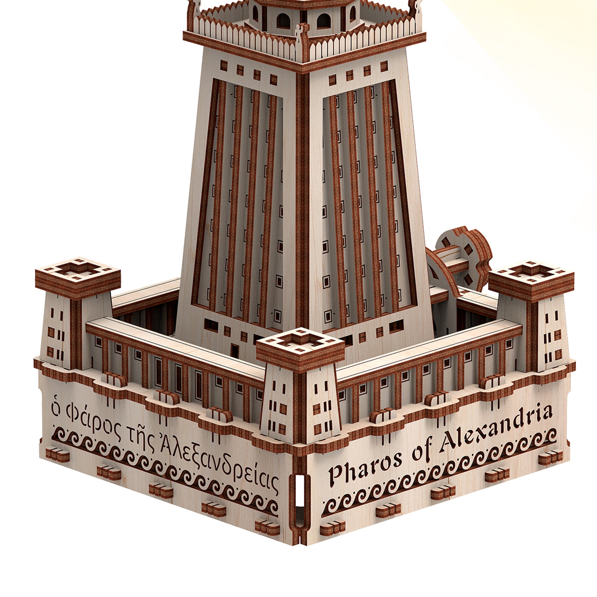 Alexandria Lighthouse Eco-light 3D Wooden STEM Model